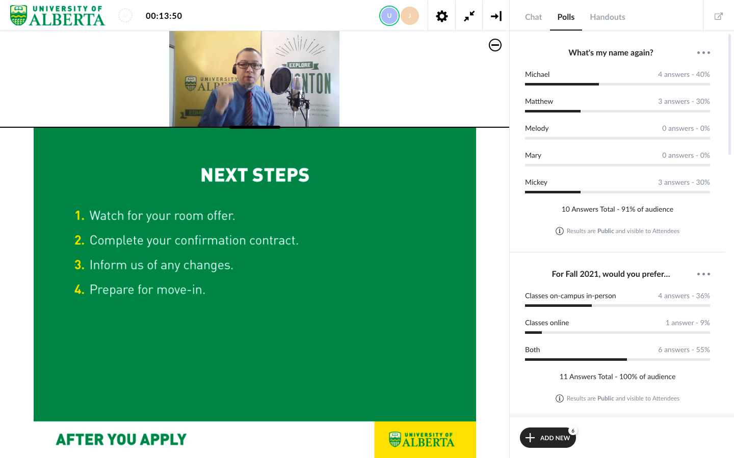 University of Alberta Webinar